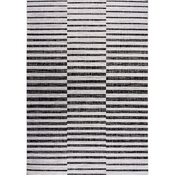 Sukie Modern Offset Stripe Indoor/outdoor Area Rug